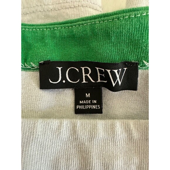 J.Crew relaxed, long sleeve Boat Neck Green Striped top M‎ - Picture 10 of 12